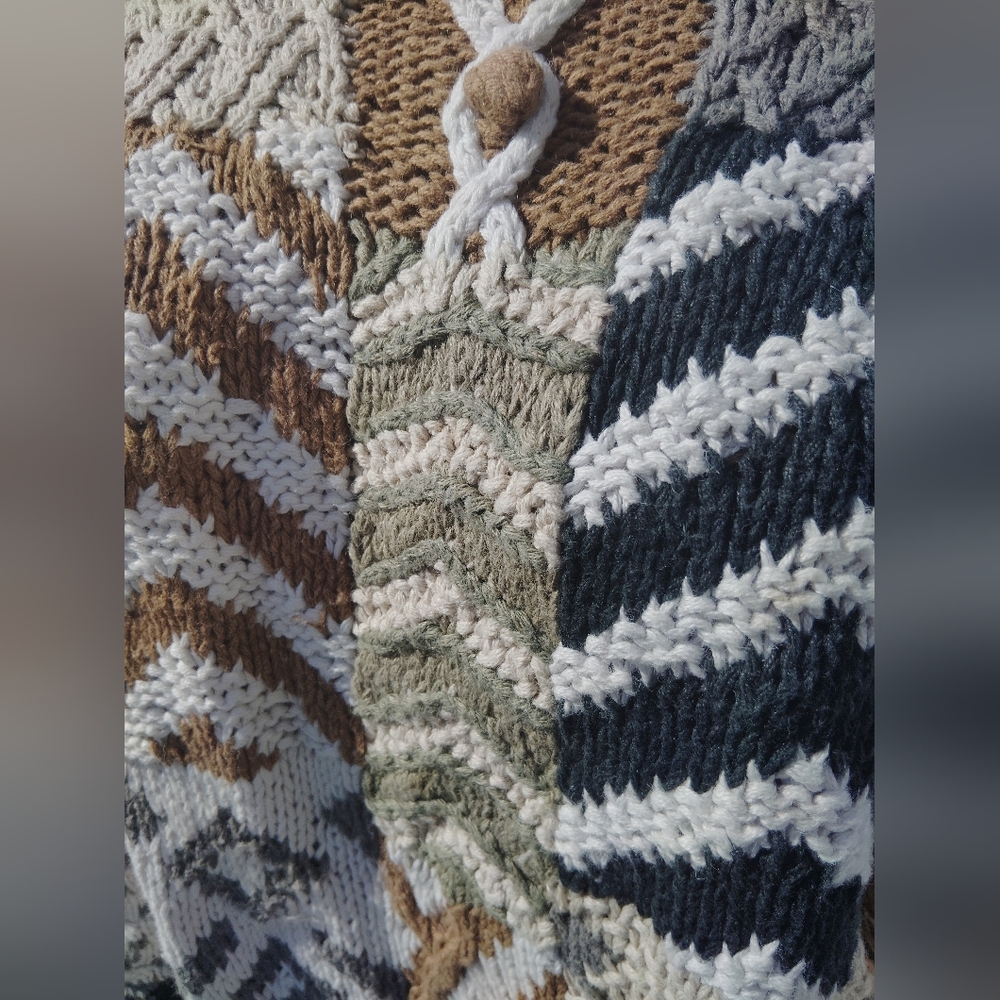 Patchwork Knit Sweater - Multicolor - Picture 10 of 11
